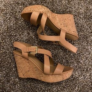 Brown Franco Sarto 4 in. Wedge Sandal